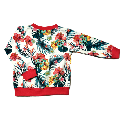 Bluza bawełniana dziewczęca w kwiaty STAR KIDS